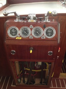 Marine electrical dashboard panel