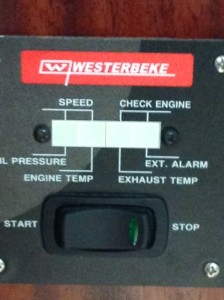 Westerbeke generator control panel